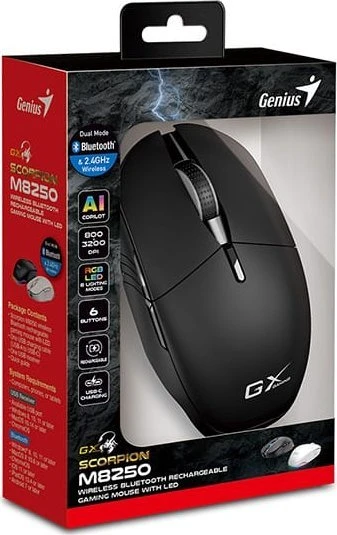Genius GX GAMING Scorpion M8250 AI Bevielė pelė, juoda, 3200DPI