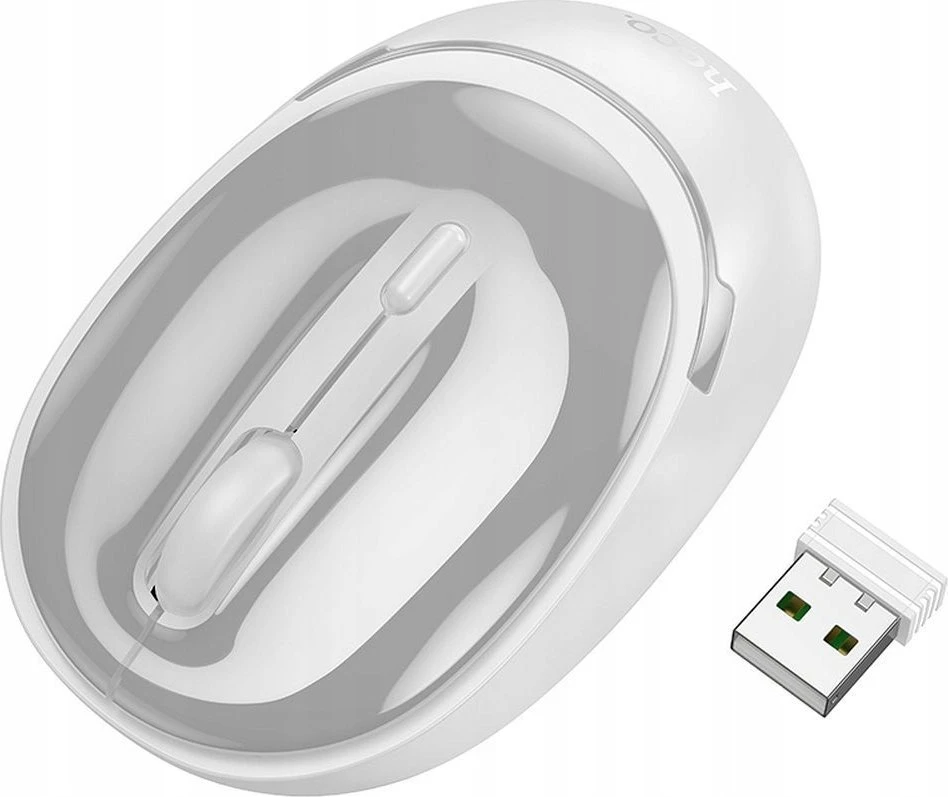 Belaidė pelė Hoco 2,4G 1600 dpi GM34 pilka baltas