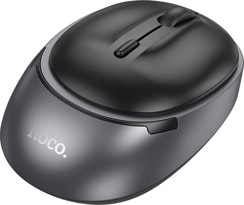 Belaidė pelė Hoco 2,4G 1600 dpi GM34 juodas metal pilka