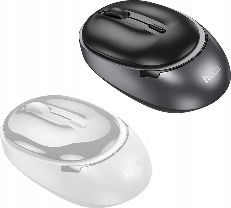 Belaidė pelė Hoco 2,4G 1600 dpi GM34 juodas metal pilka
