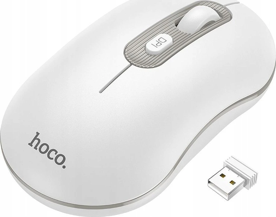 Belaidė pelė Hoco 2,4G 1600 dpi GM21 baltas
