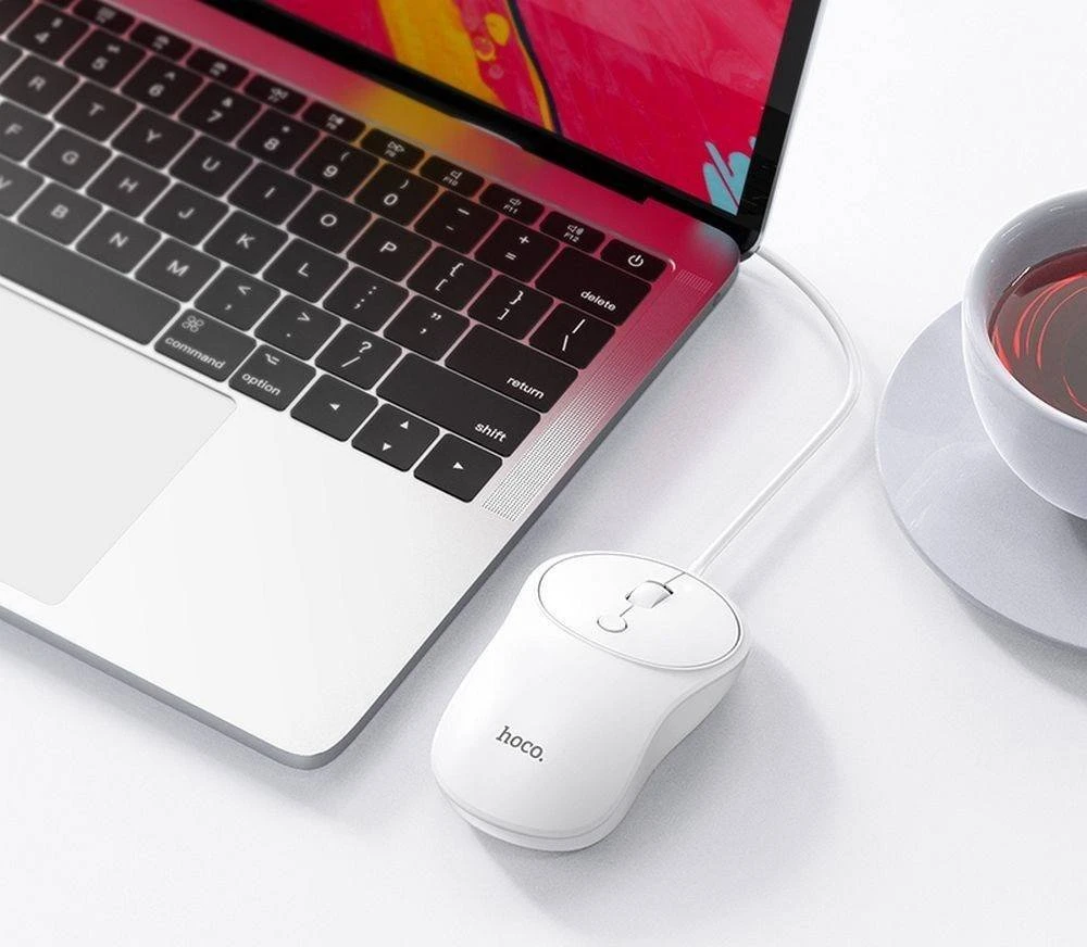 Wire pelė Hoco USB A 1600 dpi GM13 baltas