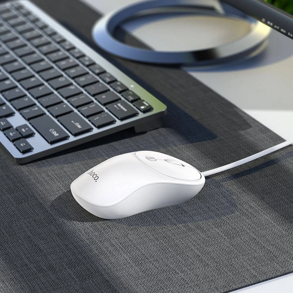 Wire pelė Hoco USB A 1600 dpi GM13 baltas
