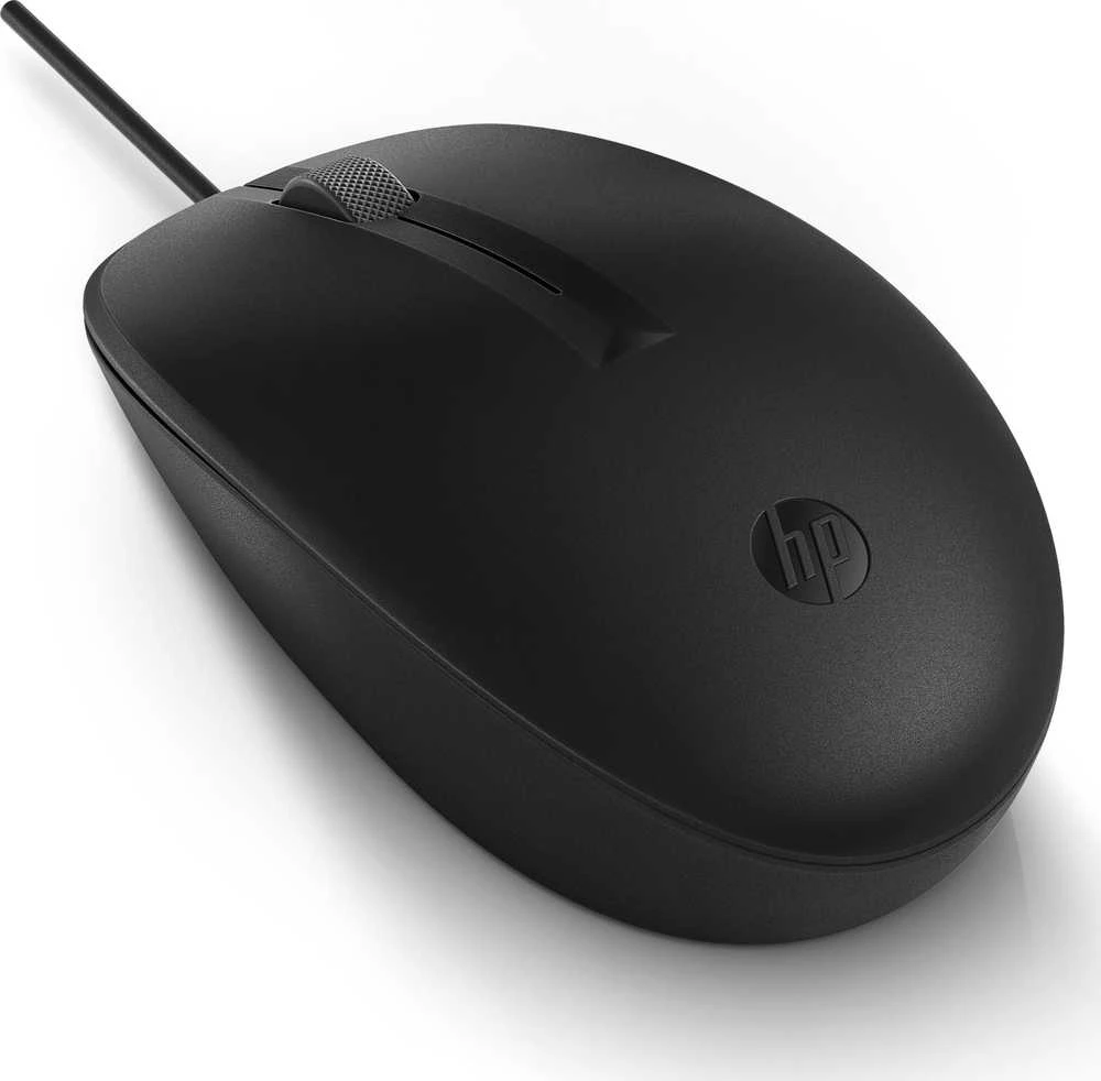 Hewlett Packard (HP) HP 128 USB su laidu Lazerinė pelė, Sanitizable - Juodas (BULK of 120 pcs)