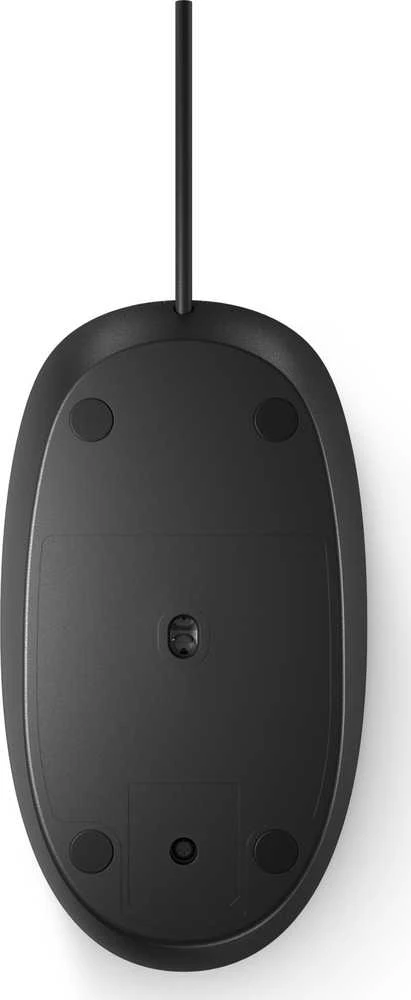 Hewlett Packard (HP) HP 128 USB su laidu Lazerinė pelė, Sanitizable - Juodas (BULK of 120 pcs)