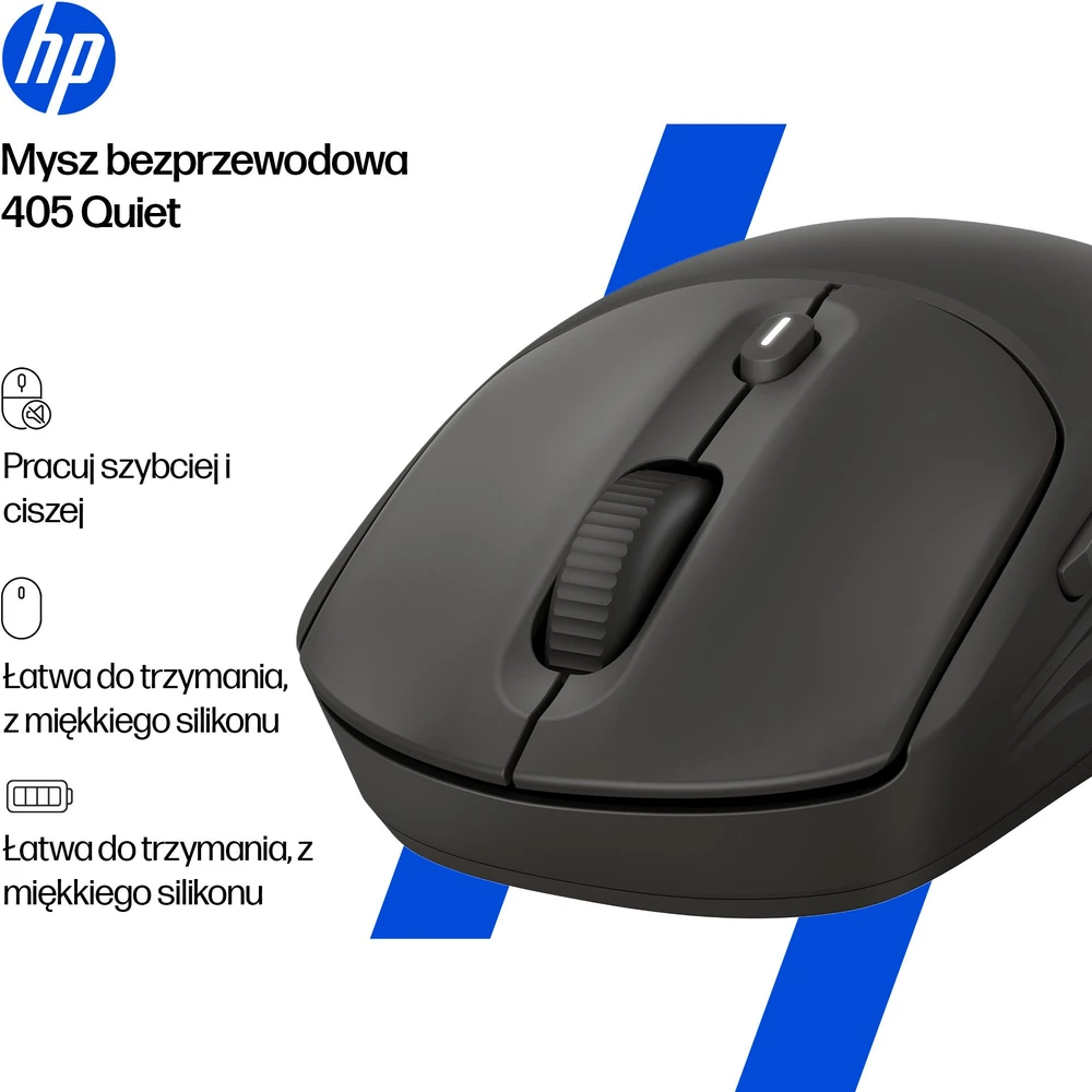 Pelė HP 405 Quiet juoda (AZ7B3AA)