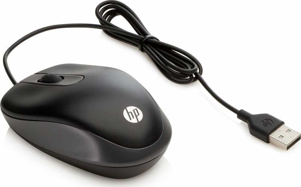 Hewlett Packard (HP) HP USB kelioninė pelė, skirta abiem rankoms, optinė, USB A tipo, 1000 DPI, juoda