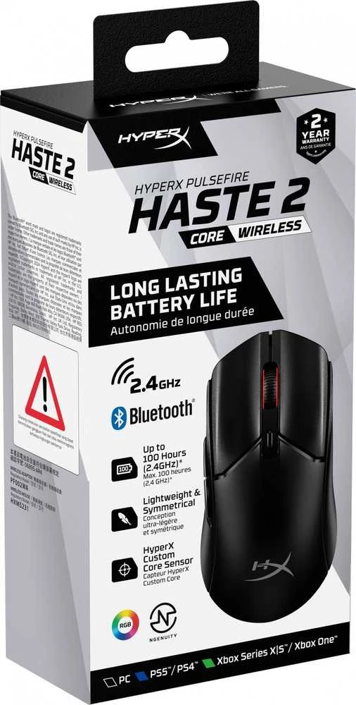 Hewlett Packard (HP) HP HyperX PF Has 2 Core Wireless - Pelė žaidimams Juodas