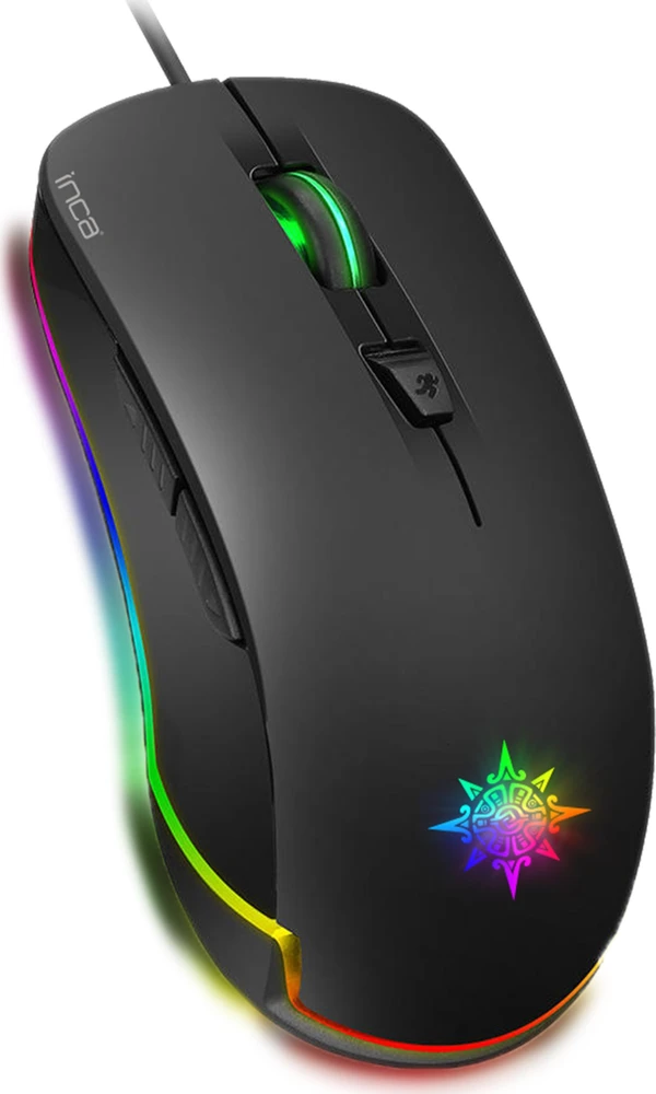 Incase INCA Pelė žaidimams IMG-327 4800 DPI. RGB. 6 mygtukai. USB. SW retail