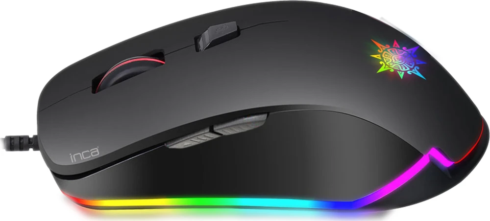 Incase INCA Pelė žaidimams IMG-327 4800 DPI. RGB. 6 mygtukai. USB. SW retail