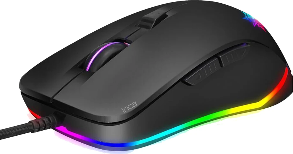 Incase INCA Pelė žaidimams IMG-327 4800 DPI. RGB. 6 mygtukai. USB. SW retail