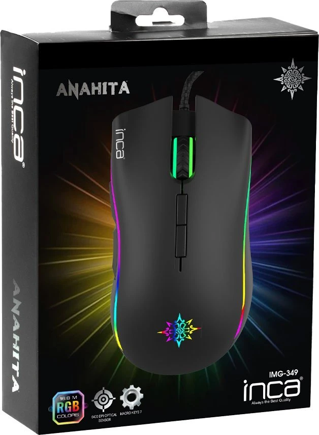 INCA ANAHITA RGB MACRO KEYS PROFESIONALUS ŽAIDIMŲ PELĖ