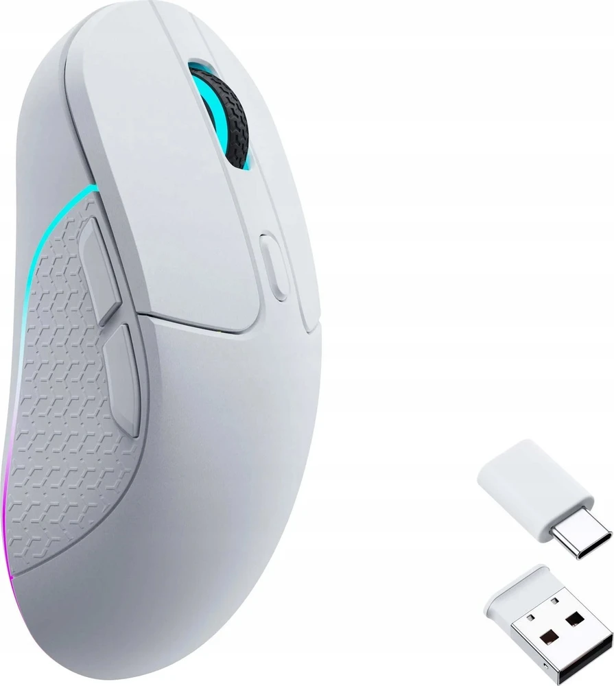 Keychron M3 RGB balta belaidė pelė | 26000 DPI | 1000 Hz