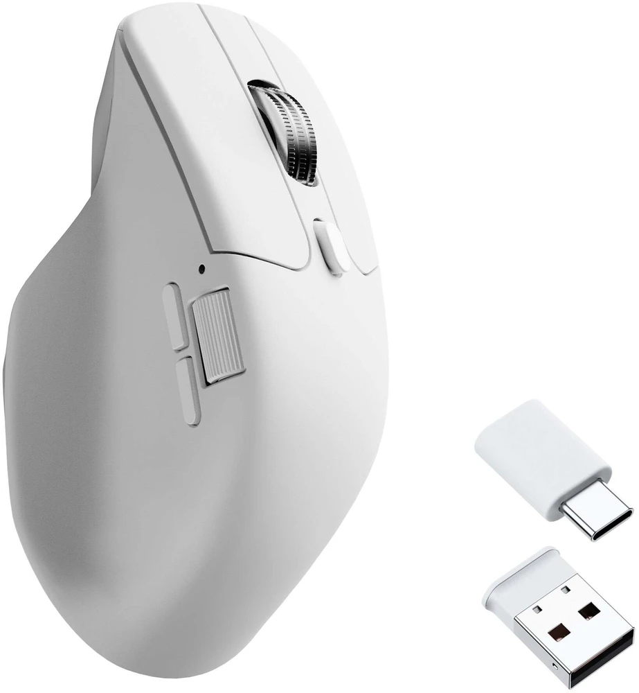 Belaidė kompiuterio pelė Keychron M6 1K (M6S-B72 All Silent Micro Switch) | 1000Hz | Balta