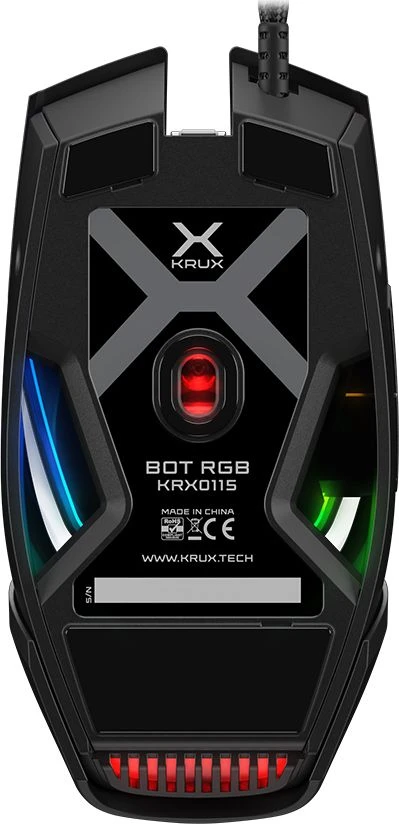 Krux Bot RGB su laidu modular pelė žaidimams
