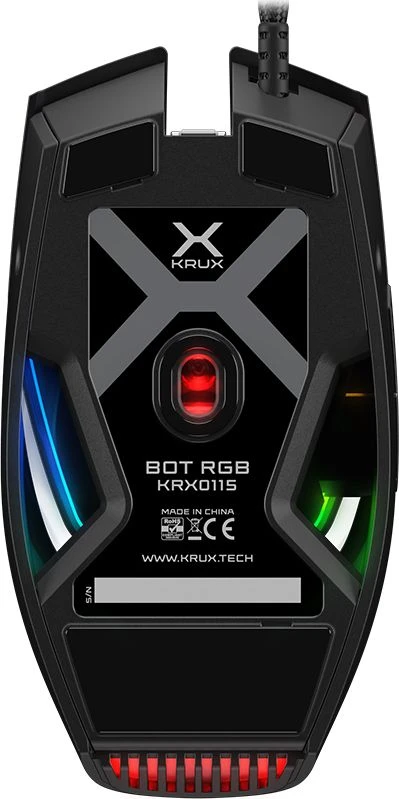 Krux Bot RGB su laidu modular pelė žaidimams