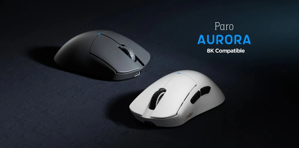 Lamzu PARO AURORA Wireless 8K Baltas (Balta) Belaidė Žaidimų Pelė