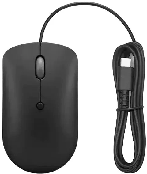Lenovo | Compact Pelė | 400 | su laidu | USB-C | Raven juodas