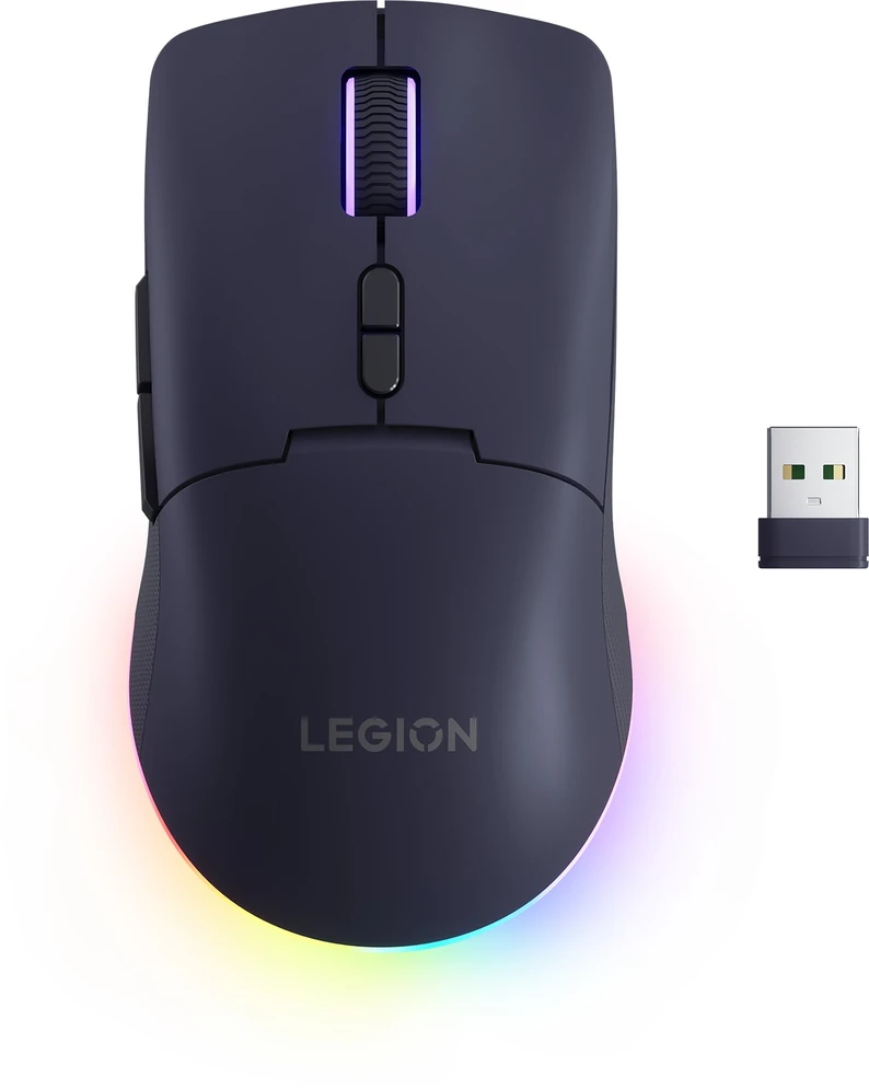 Lenovo RGB žaidimų pelė | Legion M220 | Belaidė | 2,4 GHz, Bluetooth, su laidu | Nebula violetinė