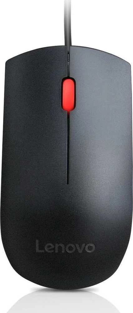 Pelė Lenovo Essential, Abiem rankoms, Optinis, USB A tipo, 1600 DPI, Juoda