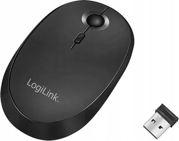 Pelė LogiLink Bevielė pelė i Bluetooth 2.4GHz 800/1200/1600dpi juoda