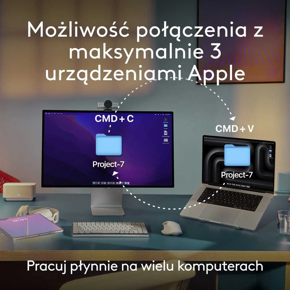 Pelė LOGITECH MX Anywhere 3S, skirta Mac – PALE Pilkas – BT – EMEA28-935