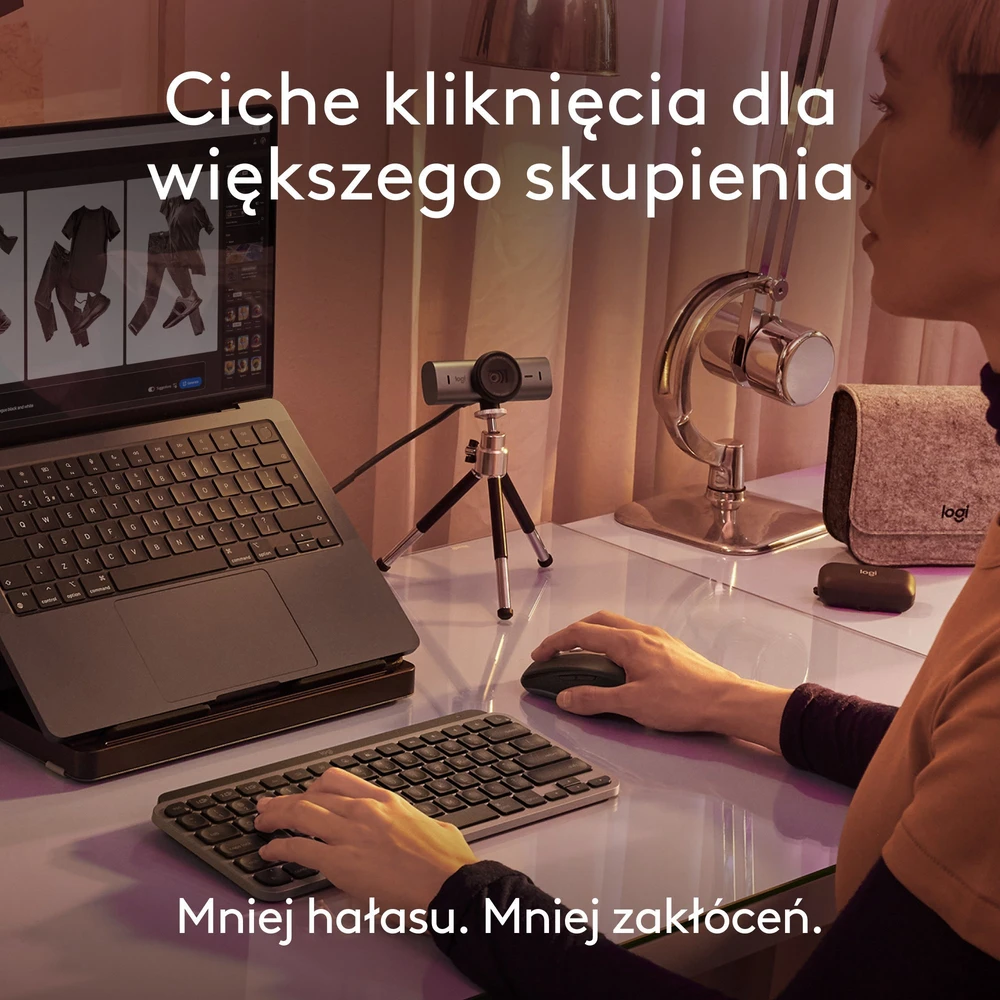 „Logitech MX Anywhere 3s“ belaidė pelė, skirta „Mac“, su grafito logotipu