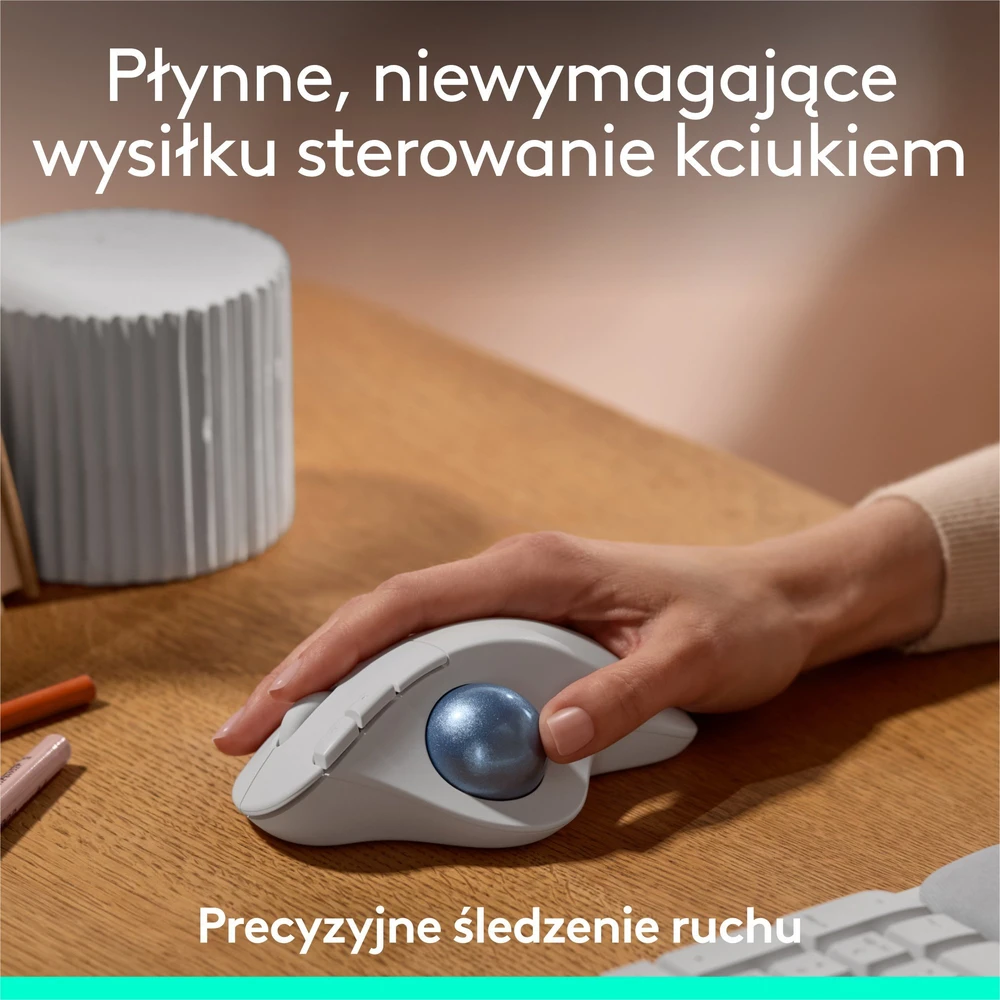 „Logitech M575S“ belaidė pelė „Balta“