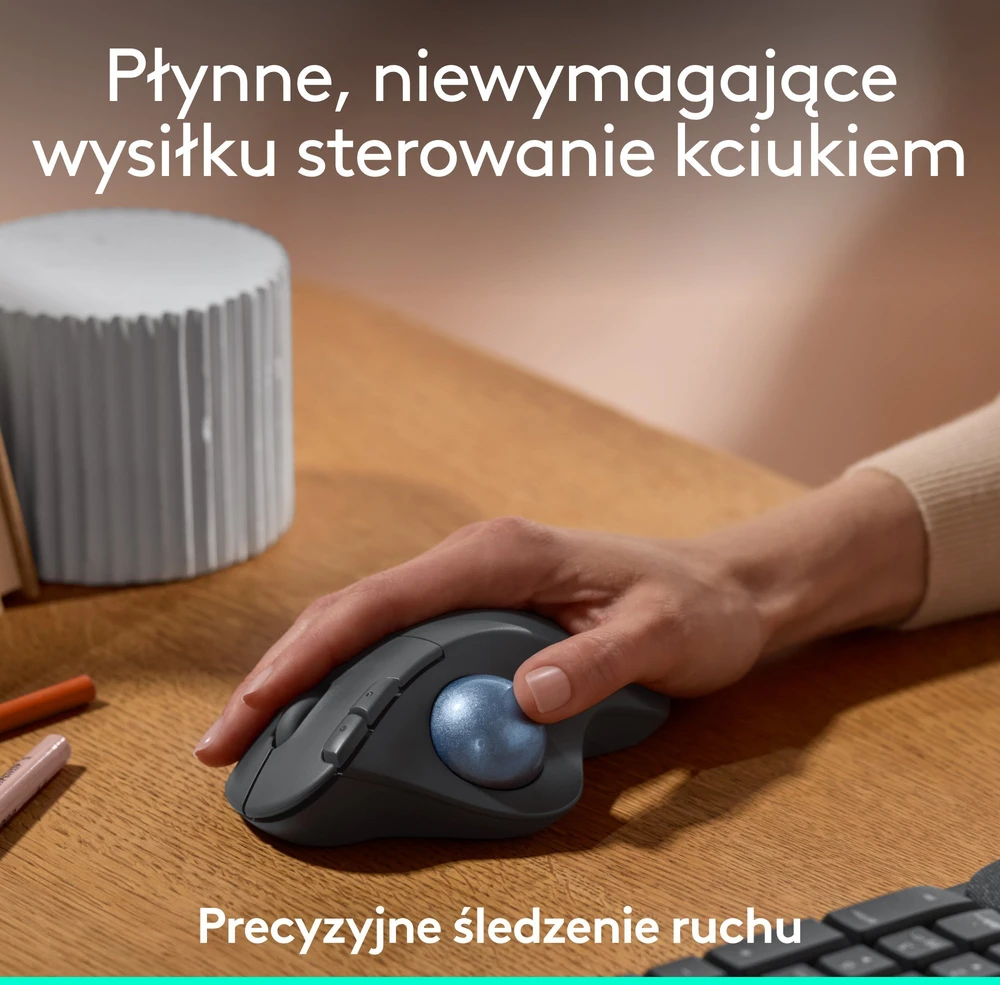 „Logitech M575S“ belaidė rutulinė pelė