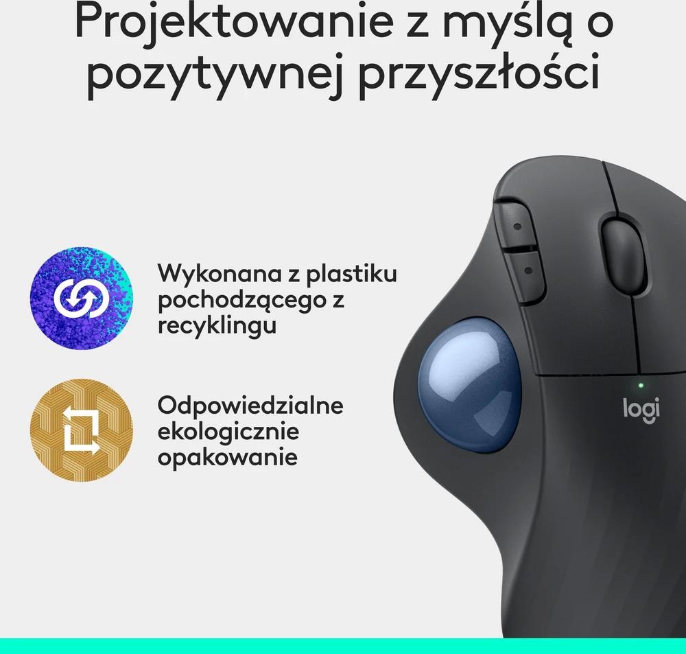 „Logitech M575S“ belaidė rutulinė pelė