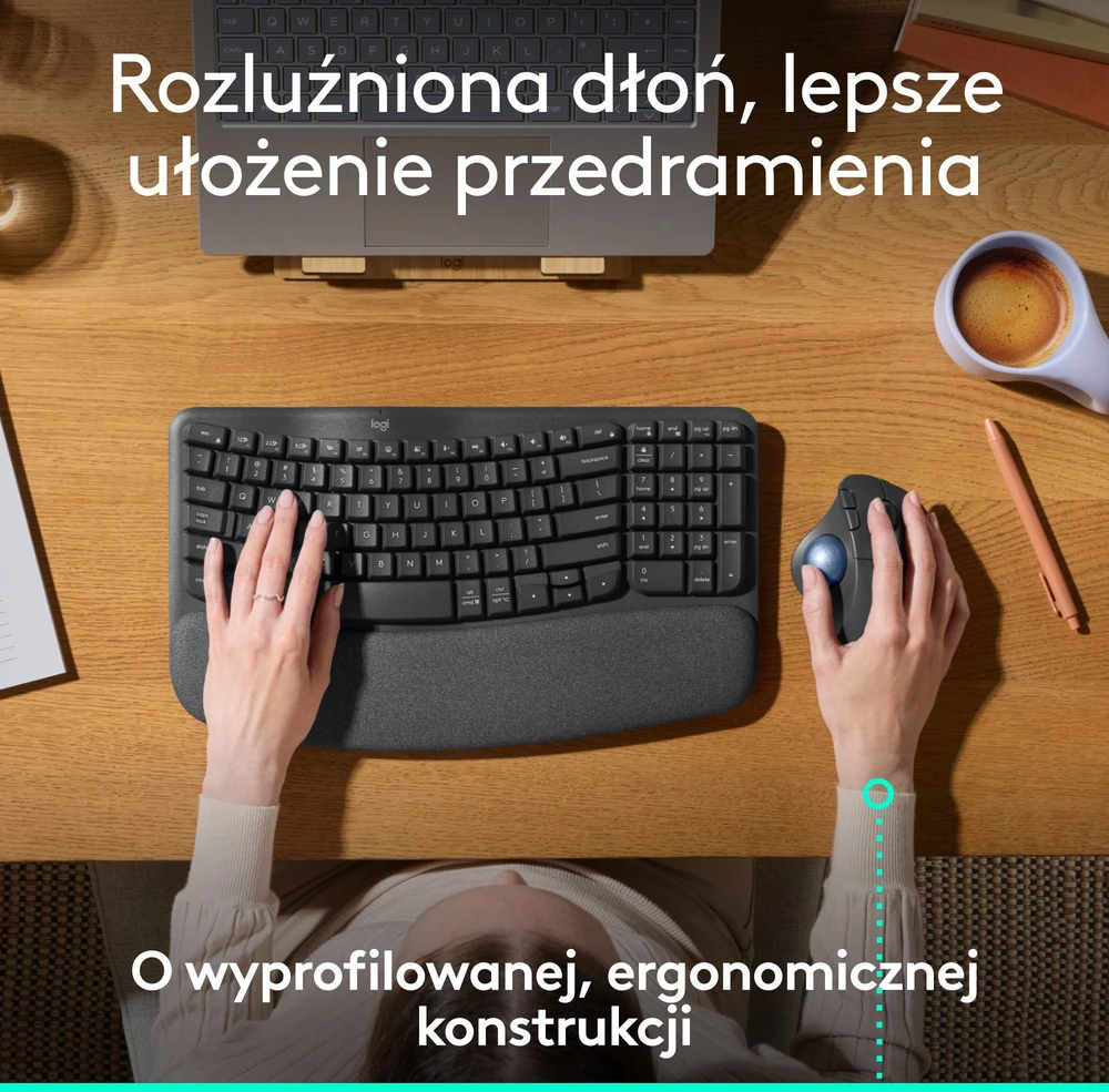 „Logitech M575S“ belaidė rutulinė pelė