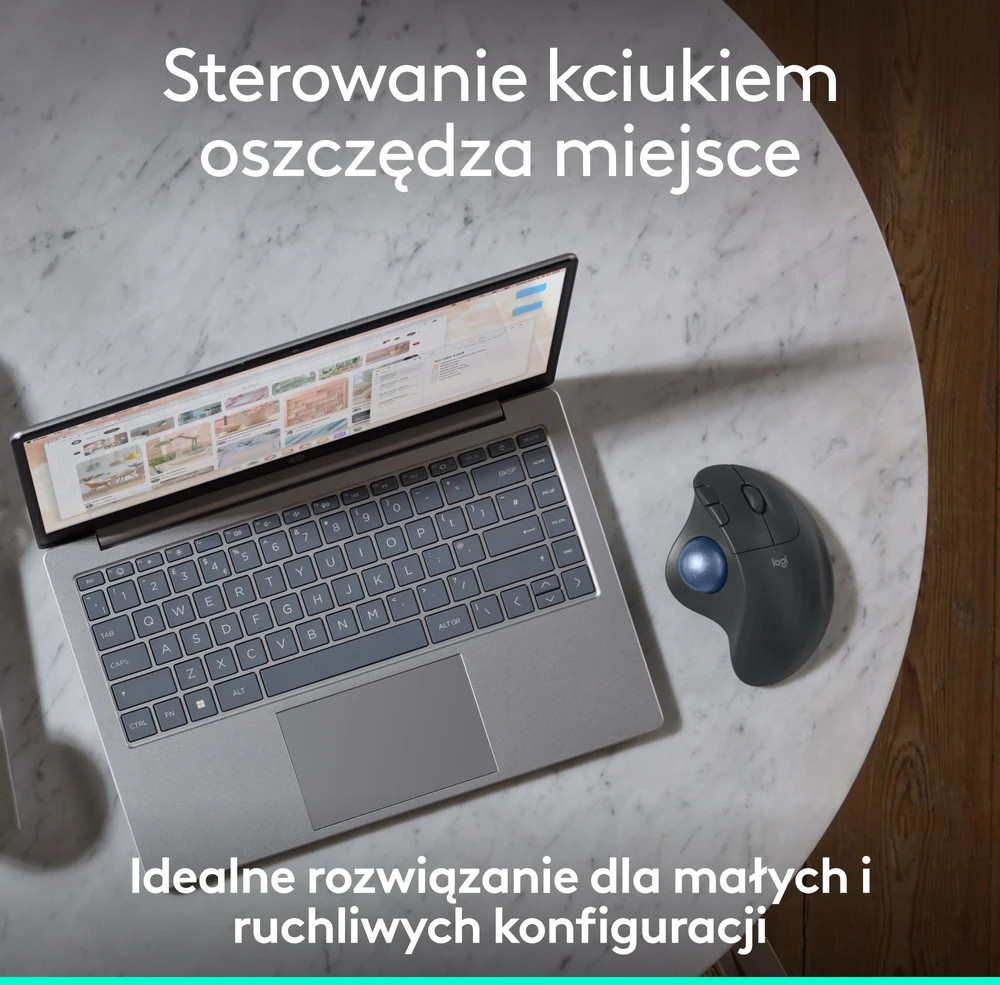 „Logitech M575S“ belaidė rutulinė pelė