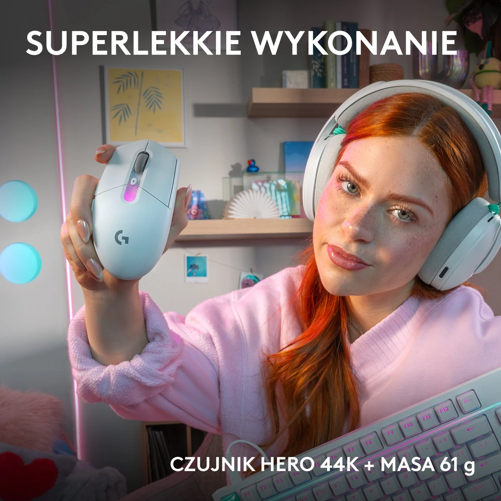 Belaidė žaidimų pelė Logitech G305 X Superlight, Balta
