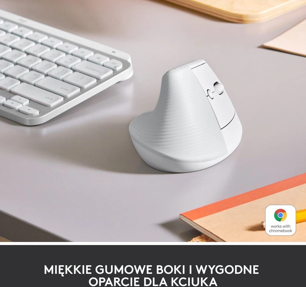 Pelė Logitech Lift, Baltos spalvos