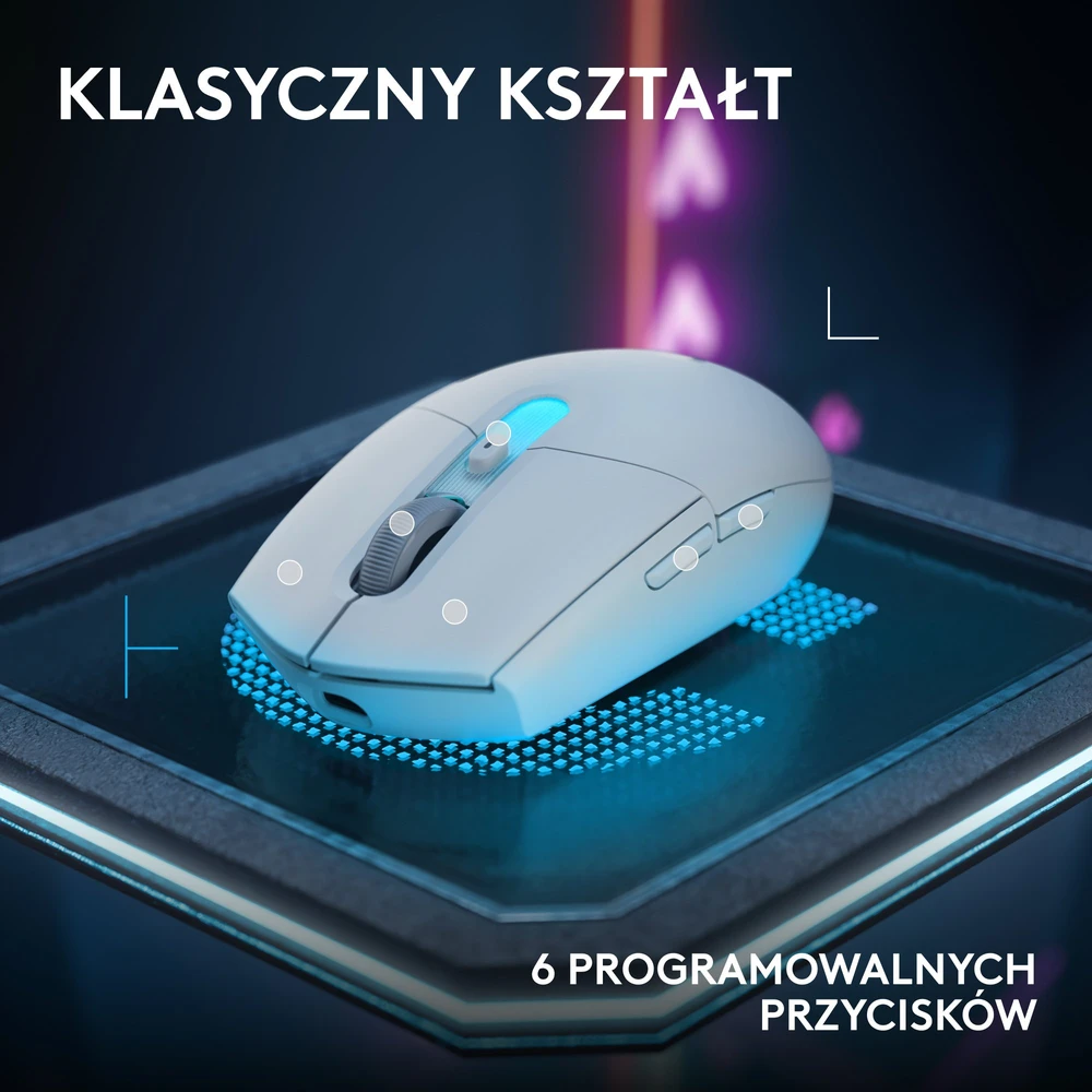 LOGITECH G305 X SUPERLIGHT Belaidė pelė žaidimams - Baltas - 2.4GHZ - EER2 - 933