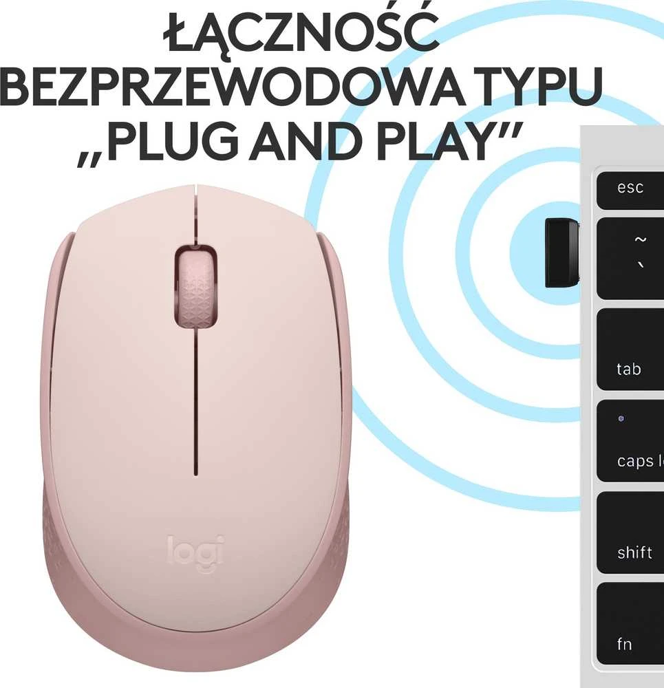 LOGITECH M171 Belaidė pelė - ROSE