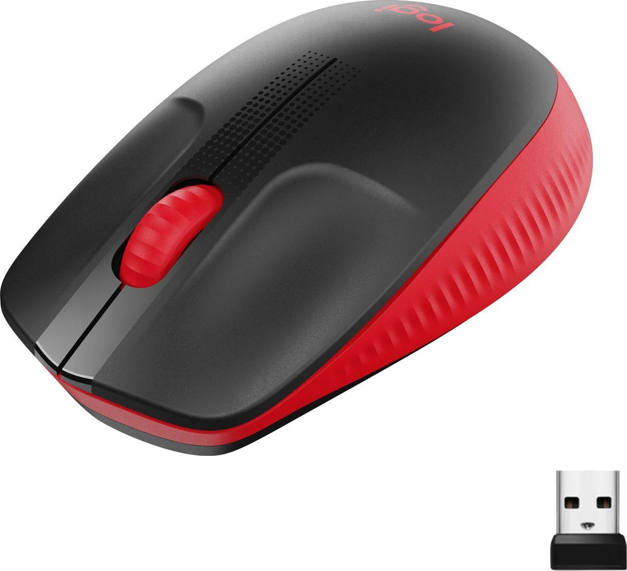Belaidė pelė Logitech M190, raudonos spalvos