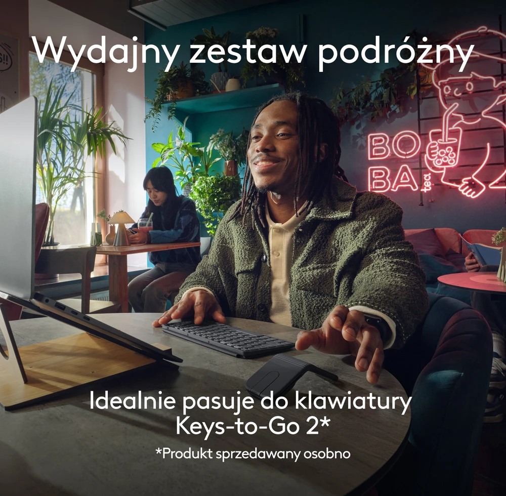 Logitech Mobi Fold kompiuterinė pelė Kelioninis Abiems rankoms RD belaidis ryšys + „Bluetooth“ Optinis 4000 DPI