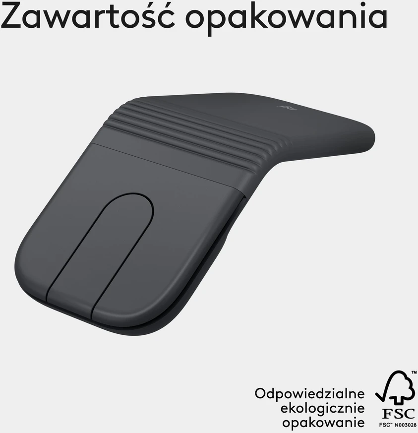 Logitech Mobi Fold kompiuterinė pelė Kelioninis Abiems rankoms RD belaidis ryšys + „Bluetooth“ Optinis 4000 DPI