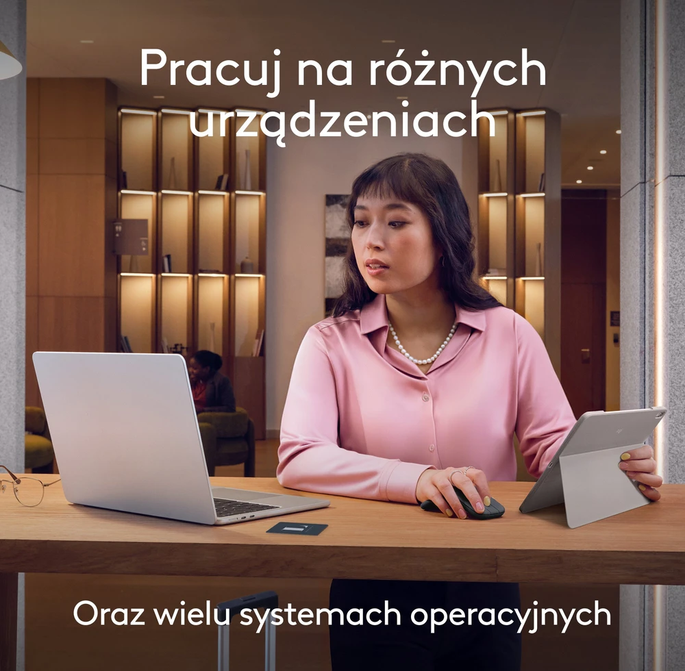 Logitech Mobi Fold kompiuterinė pelė Kelioninis Abiems rankoms RD belaidis ryšys + „Bluetooth“ Optinis 4000 DPI