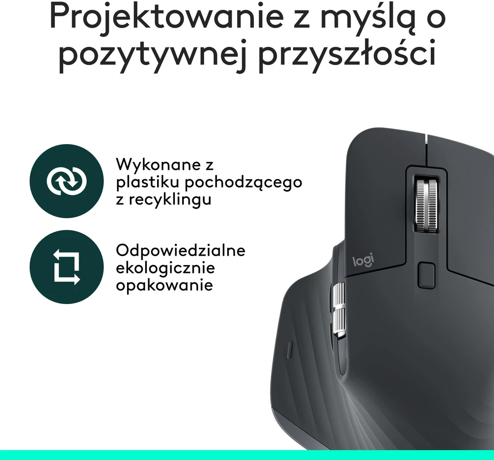 Belaidė pelė Logitech MX Master 3S, tamsiai pilka