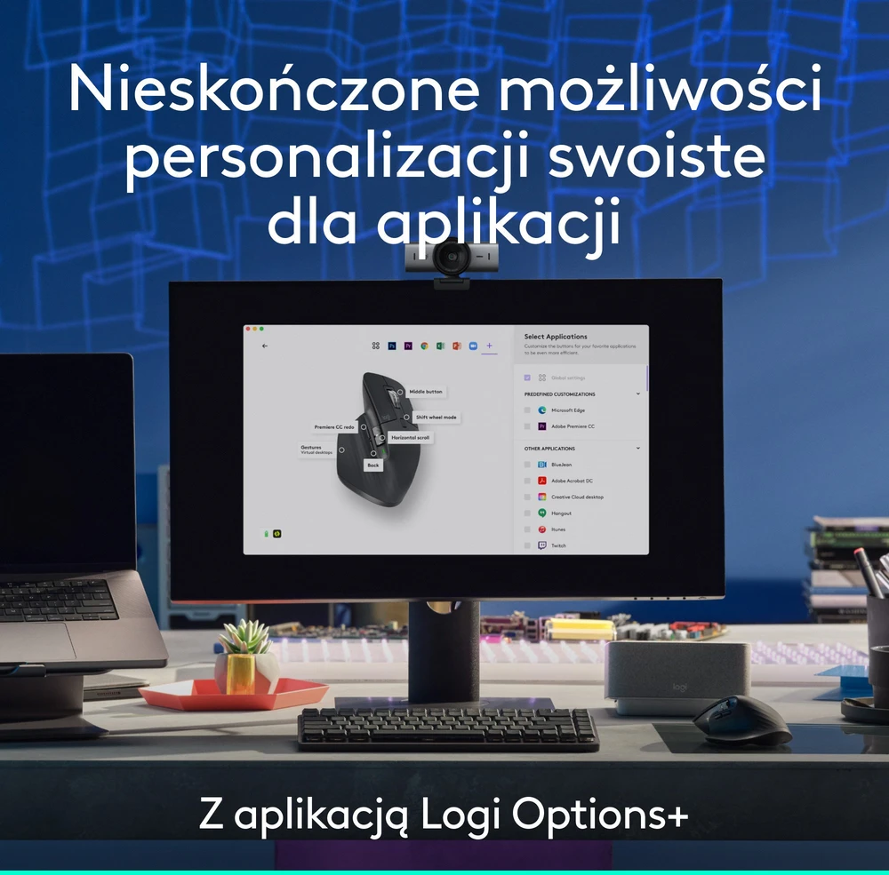 Belaidė pelė Logitech MX Master 3S, tamsiai pilka