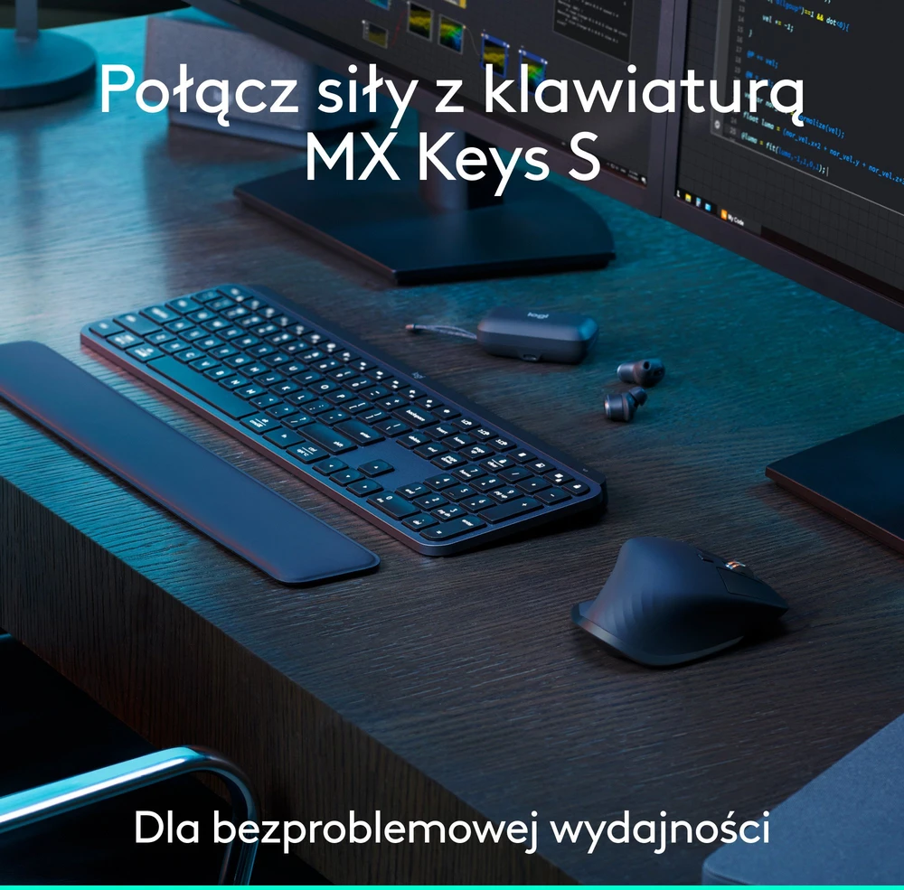 Belaidė pelė Logitech MX Master 3S, tamsiai pilka