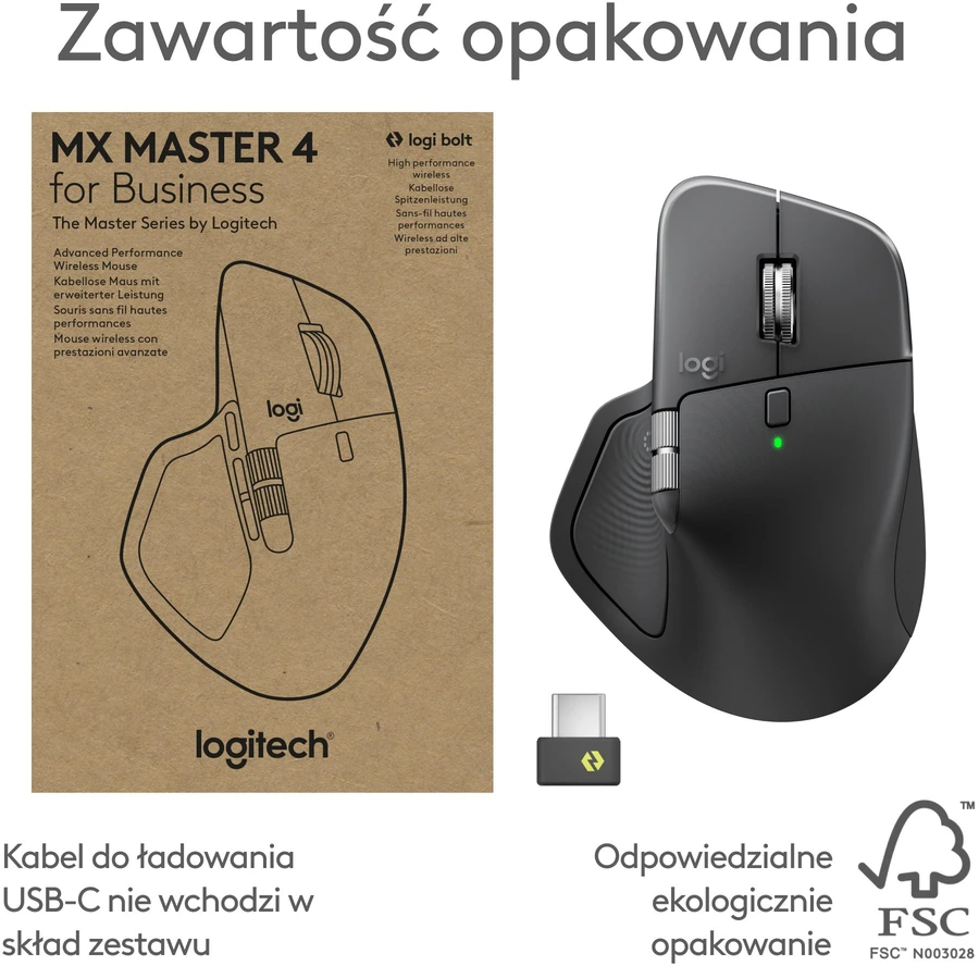 Pelė Logitech MX Master 4 verslui - Graphite