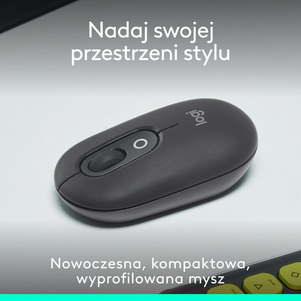 LOGITECH POP pelė su jaustukais – GRAPHITE – BT – EMEA28i-935 – FY25,TERRA