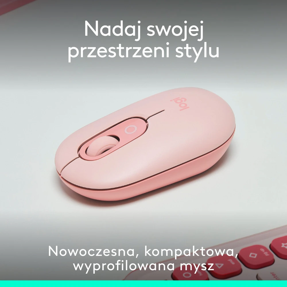 LOGITECH POP pelė su jaustukais – ROSE – BT – EMEA28i-935 – FY25,TERRA
