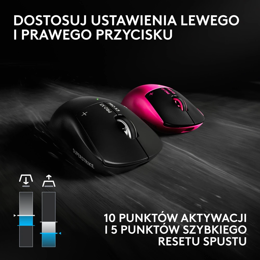 Pelė Logitech Superstrike X3 Juodas