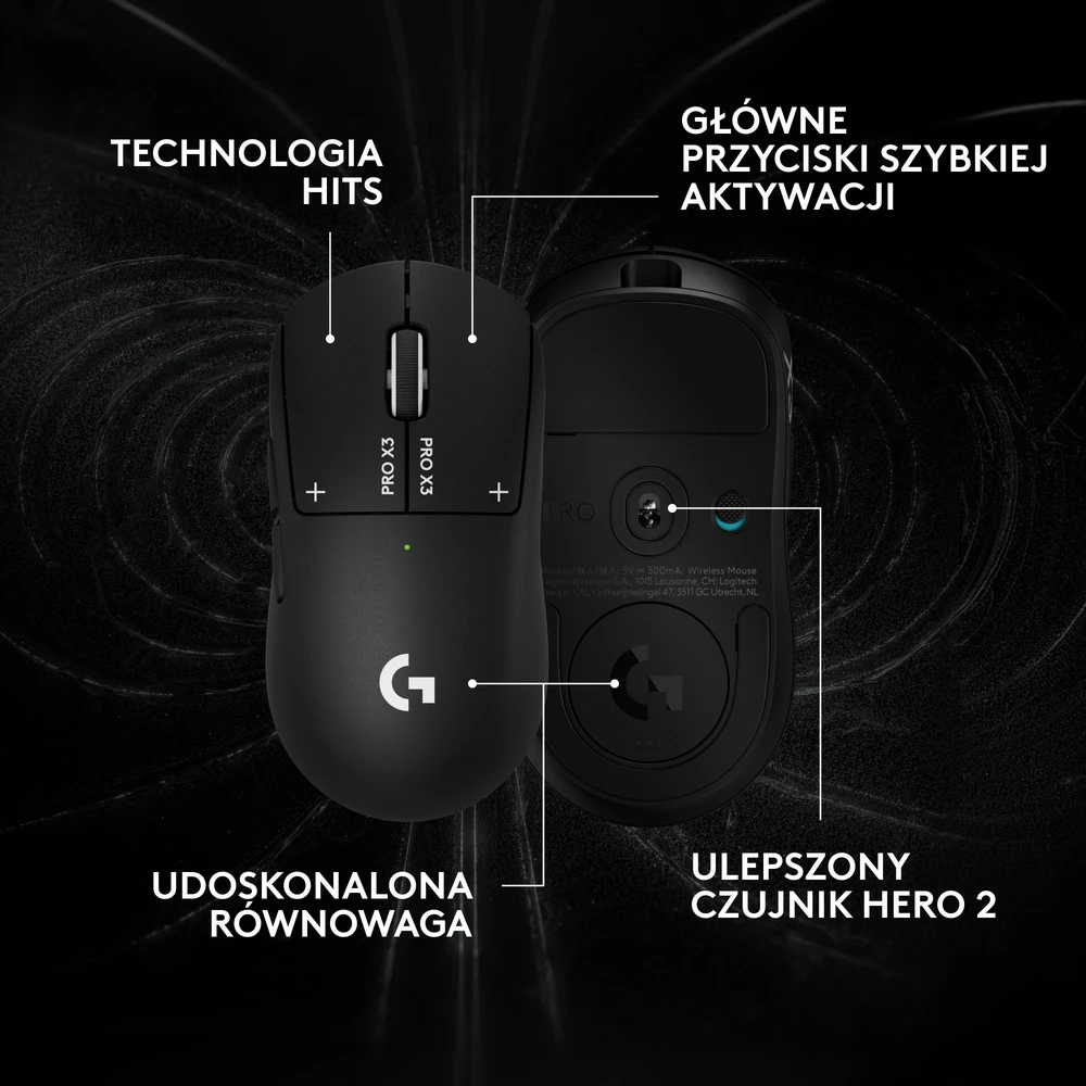 Pelė Logitech Superstrike X3 Juodas