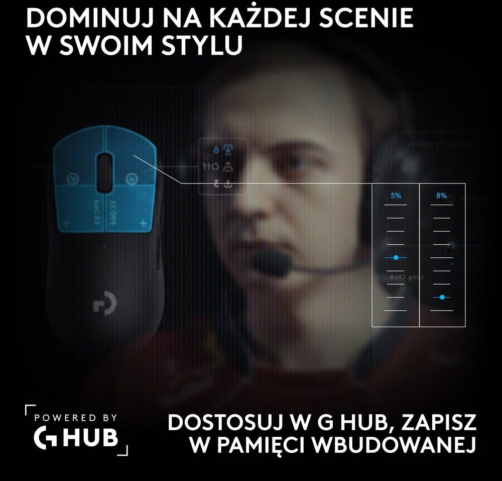 Pelė Logitech Superstrike X3 Juodas