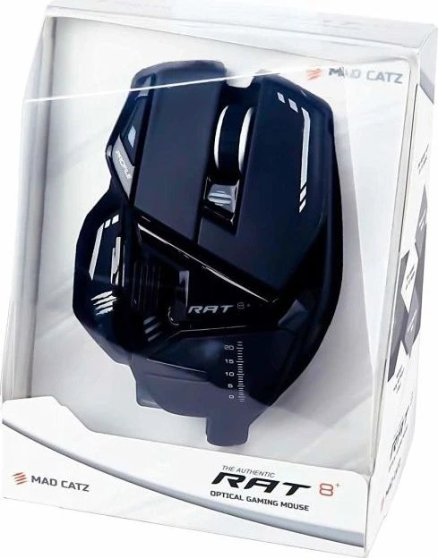 Žaidimų pelė  Mad Catz R.A.T. 8+, juoda